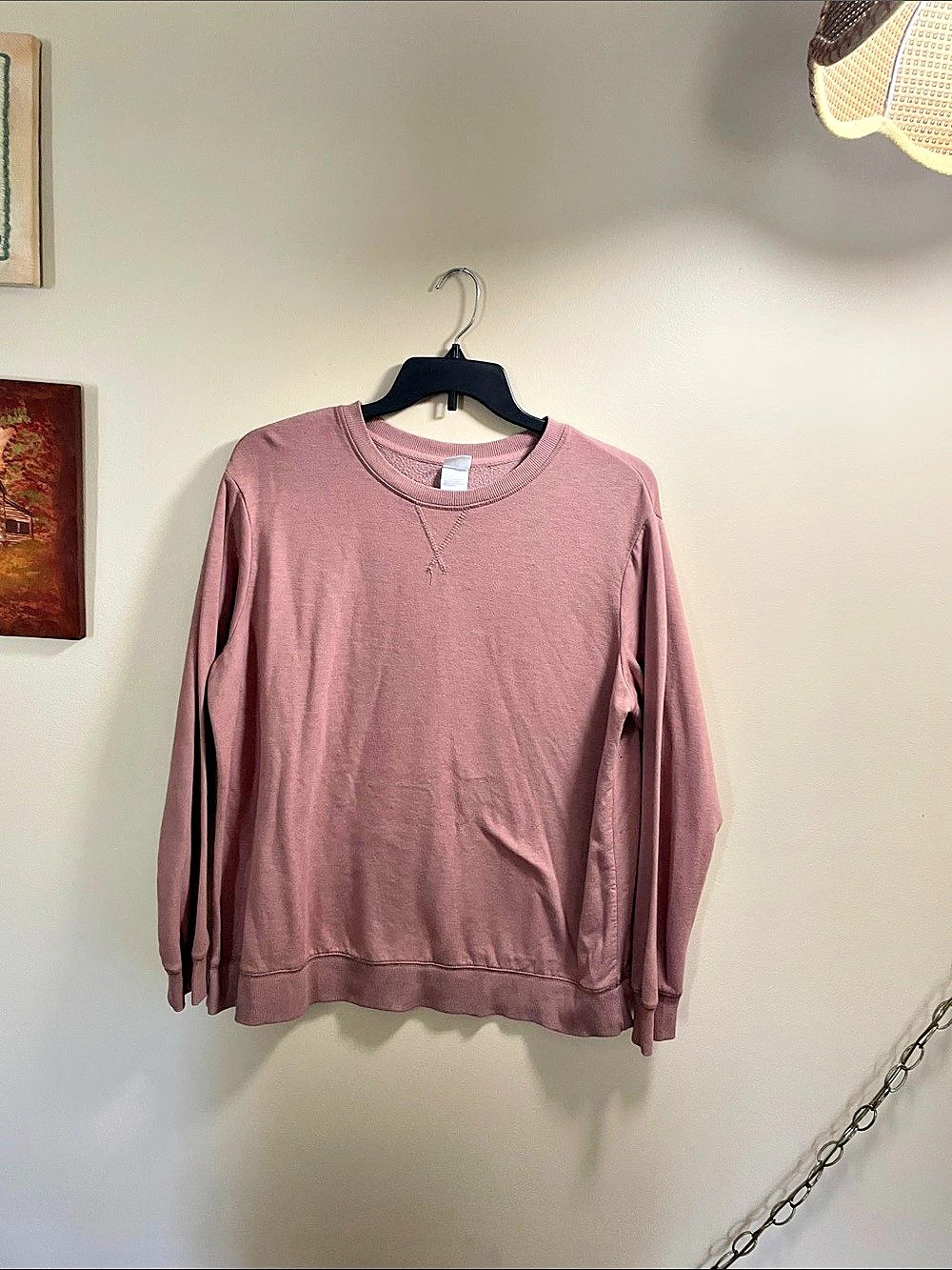 Stars Above Beautifully Soft Fleece Lounge Sweatshirt Pink XXL